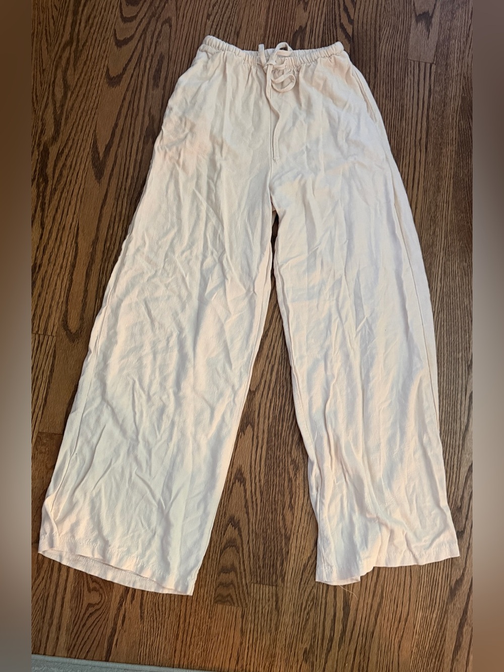 Women’s Linen Drawstring Pants - Cream